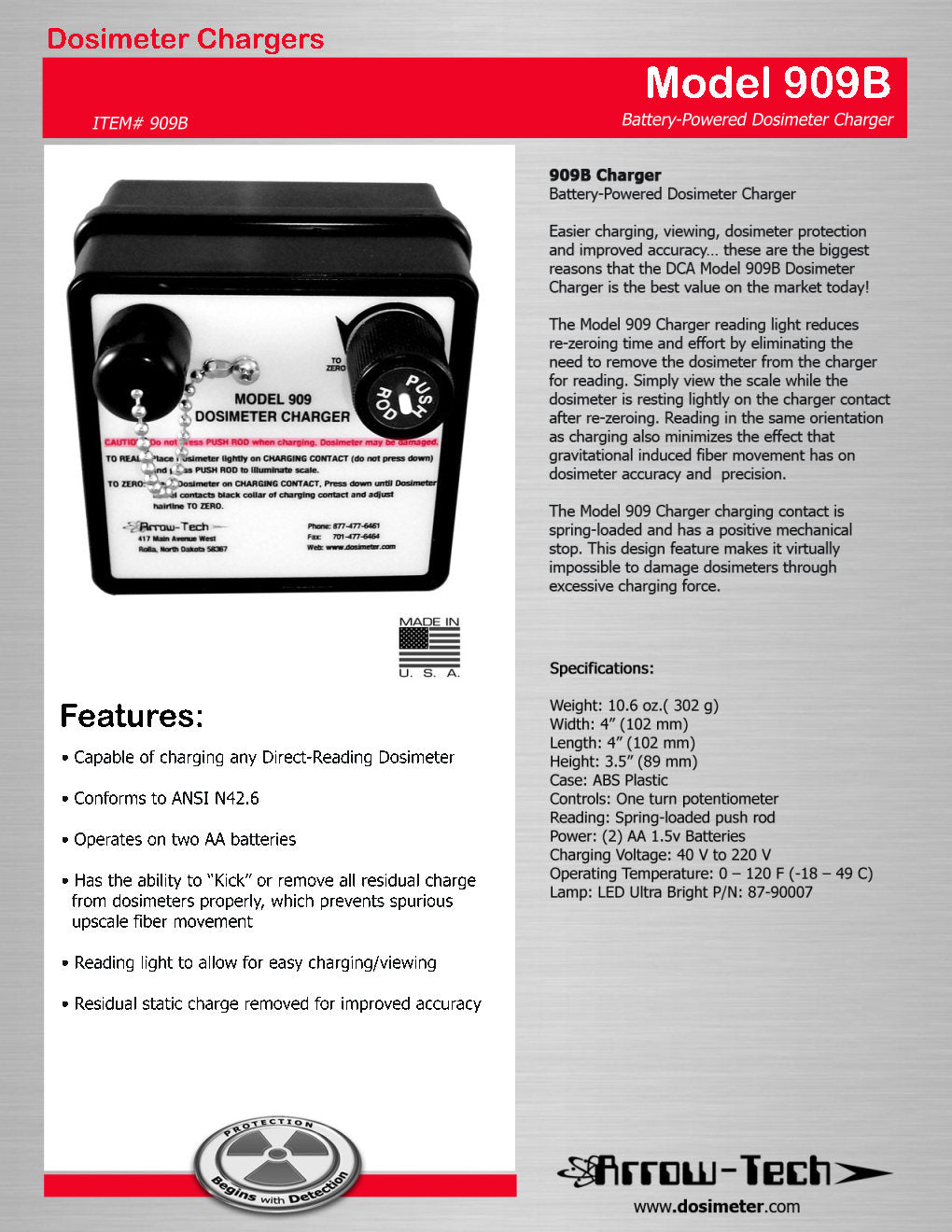 909B Dosimeter Charger - Koshersafe